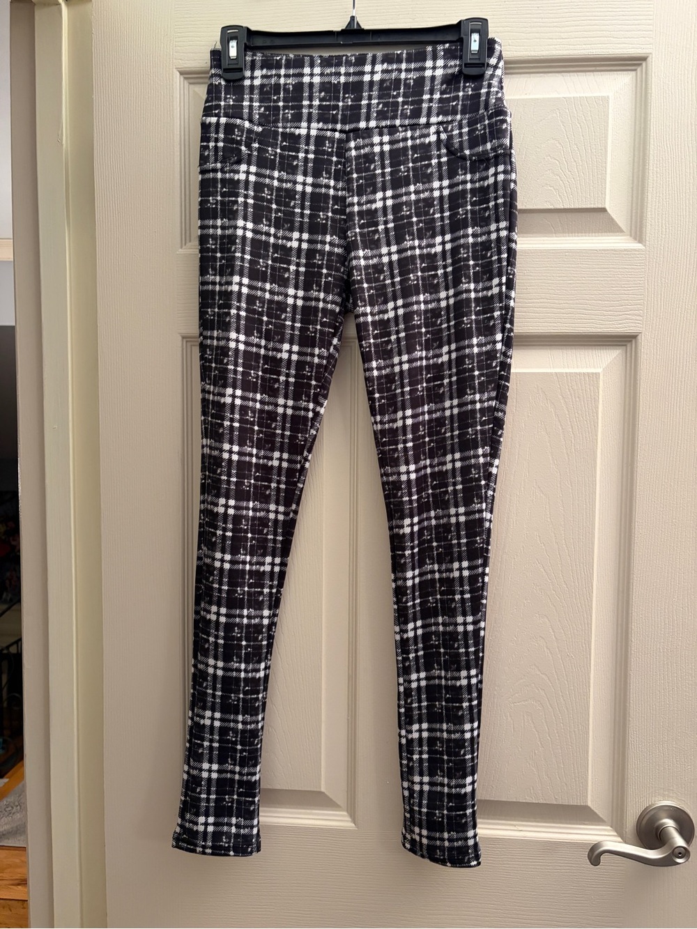 Shoshanna Black and White Plaid Ponte Leggings